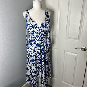 ALEXIS for Target Blue Botanical Asymmetrical Hem Dress